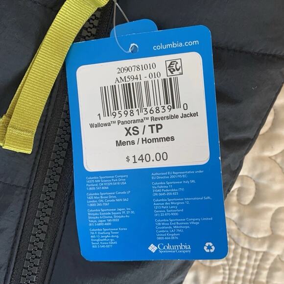 NWT Columbia Men’s Oversized XS Chest 41” Wallowa Panorama Reversible Jacket - Picture 14 of 16